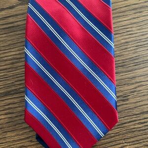 Red and Blue Striped Men's Tie